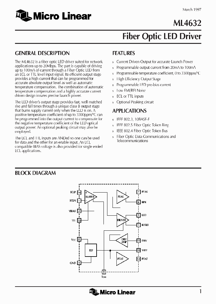 ML4632_125550.PDF Datasheet Download --- IC-ON-LINE