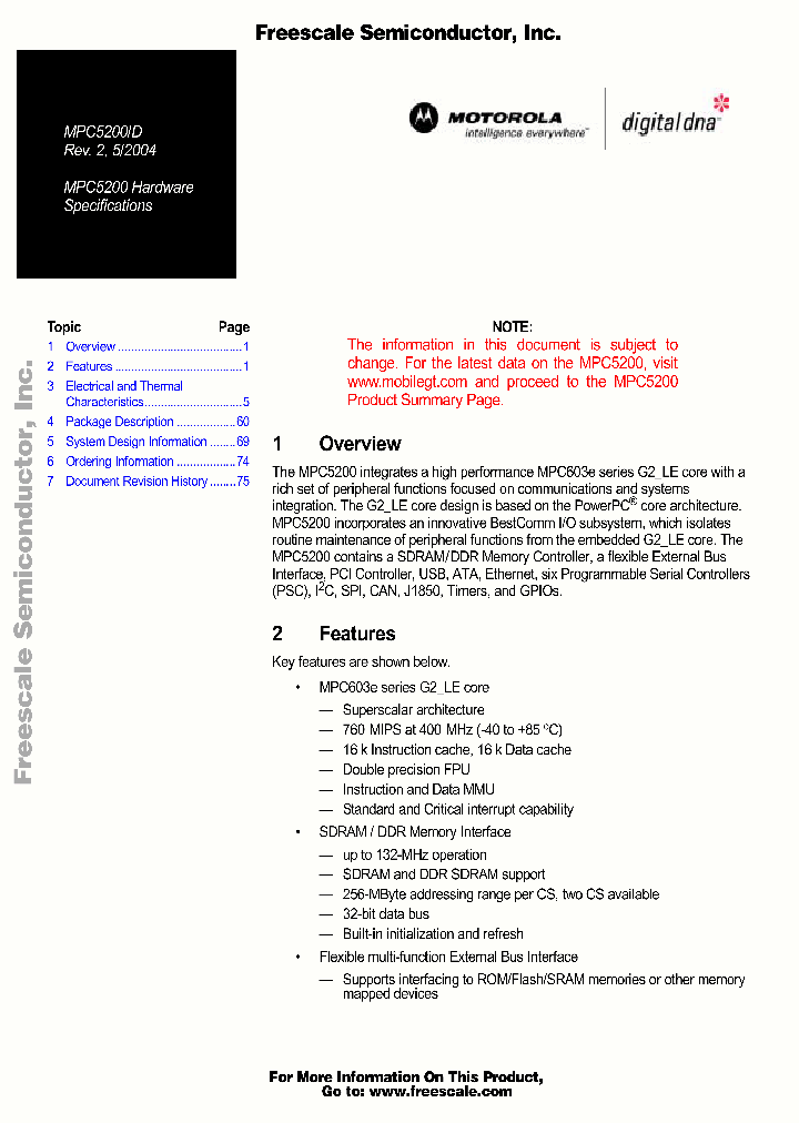MPC5200BV400_177628.PDF Datasheet