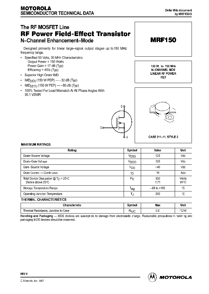 MRF150_41805.PDF Datasheet