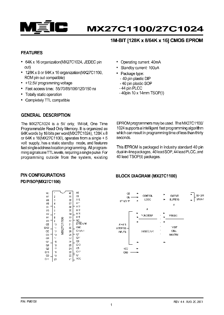 MX27C1024MC-10_33125.PDF Datasheet
