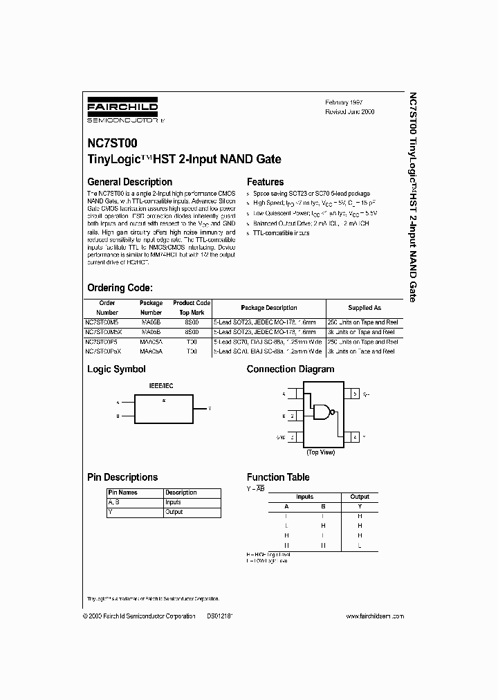 NC7ST00_77634.PDF Datasheet