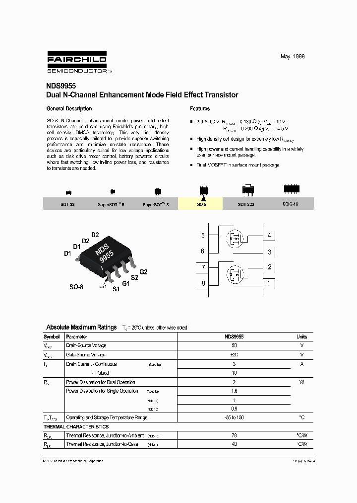 NDS9955_137813.PDF Datasheet