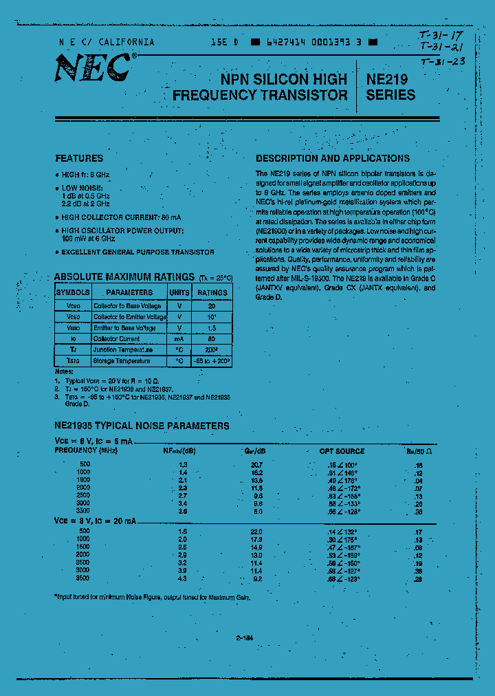 NE21935_152784.PDF Datasheet Download --- IC-ON-LINE