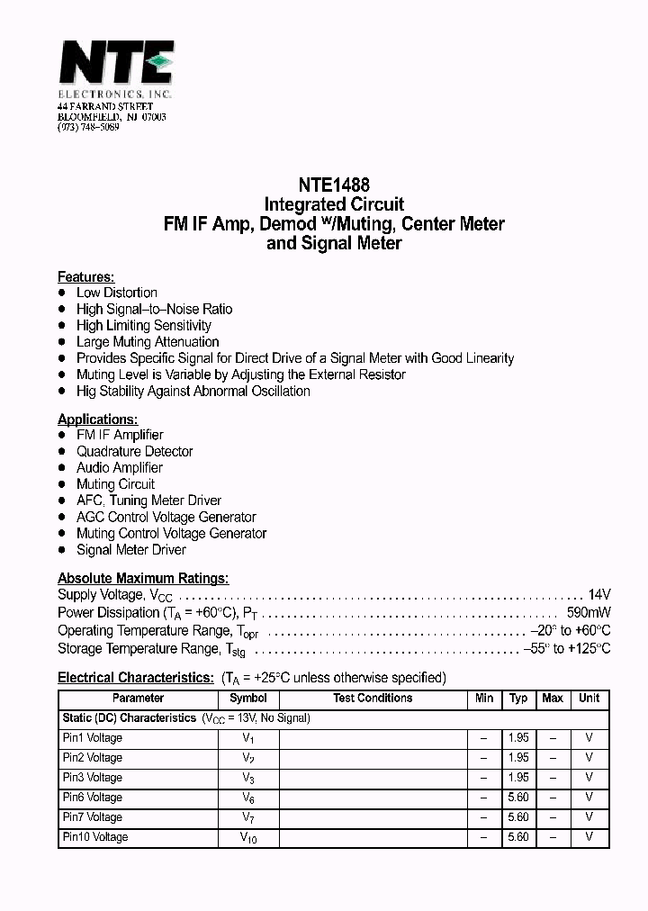 NTE1488_69740.PDF Datasheet