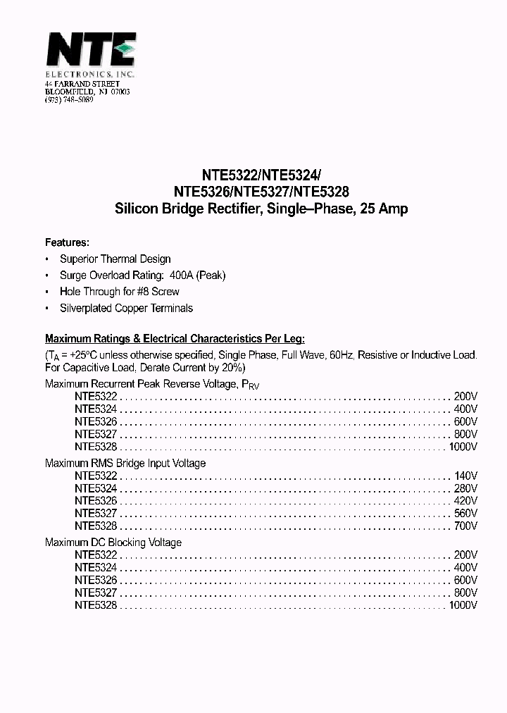 NTE5322_69982.PDF Datasheet
