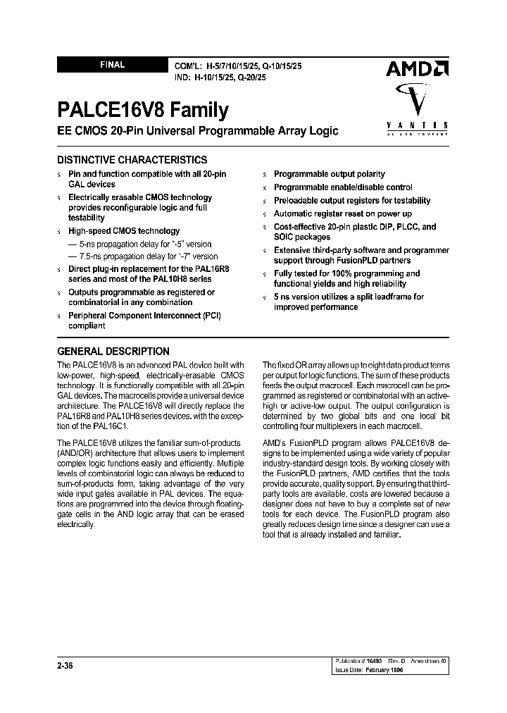 PALCE16V8_100749.PDF Datasheet