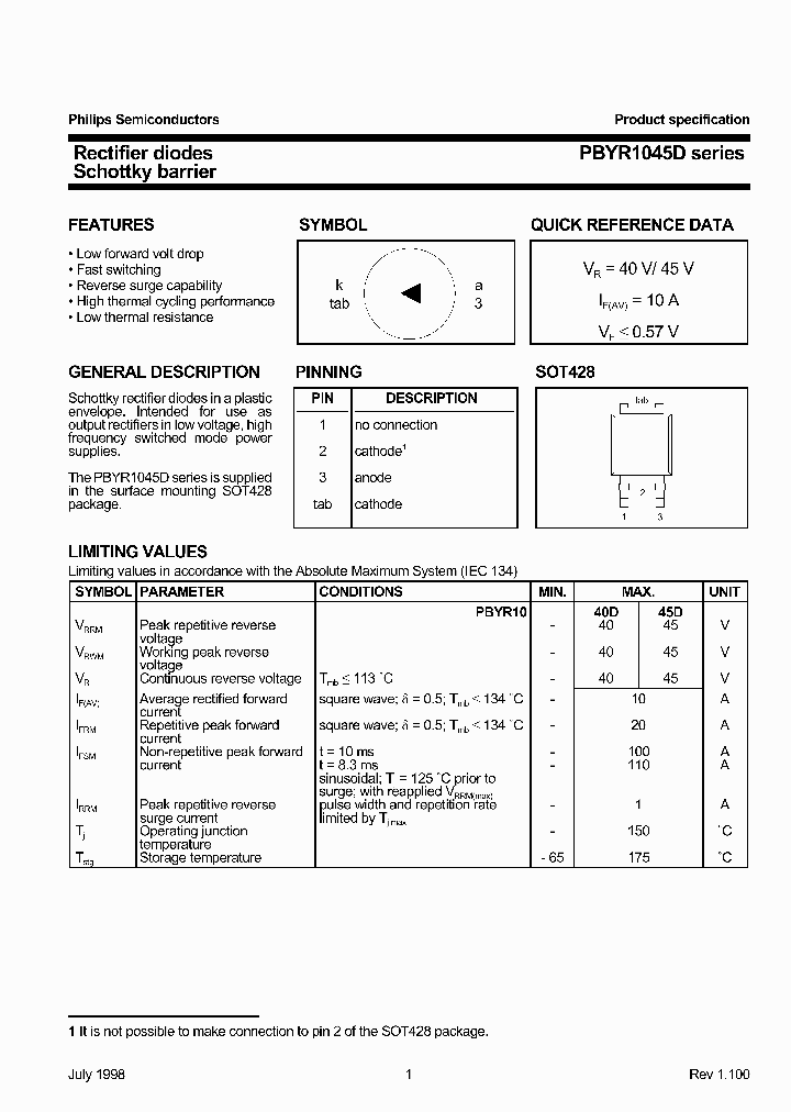 PBYR1040D_181217.PDF Datasheet