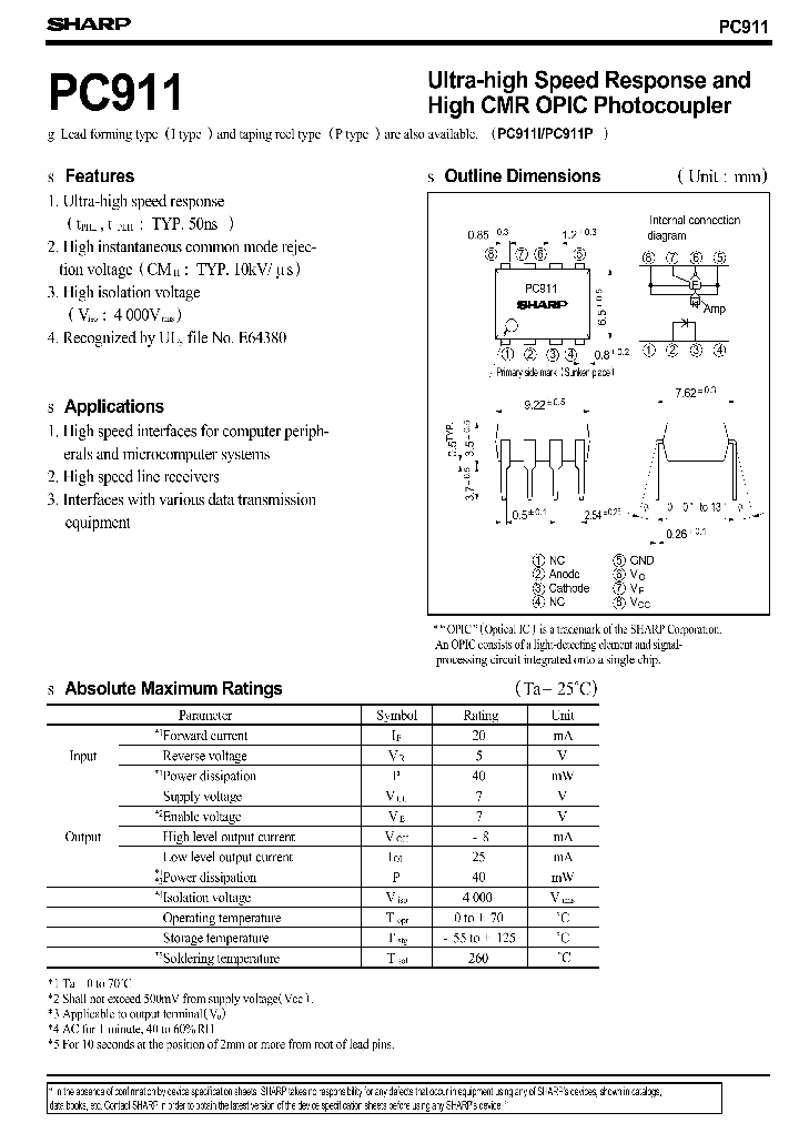 PC911_171769.PDF Datasheet