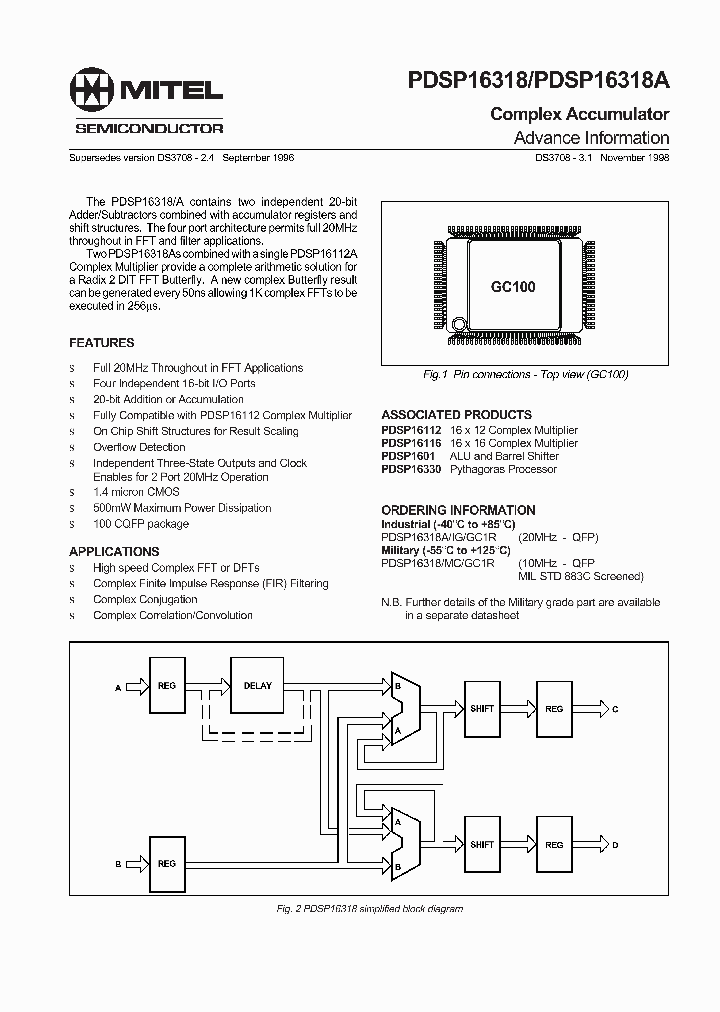 PDSP16318_40724.PDF Datasheet Download --- IC-ON-LINE