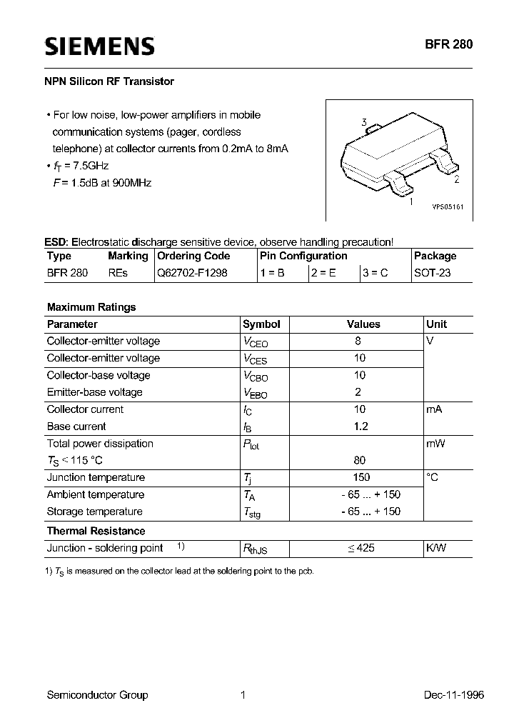 BFR280_150393.PDF Datasheet