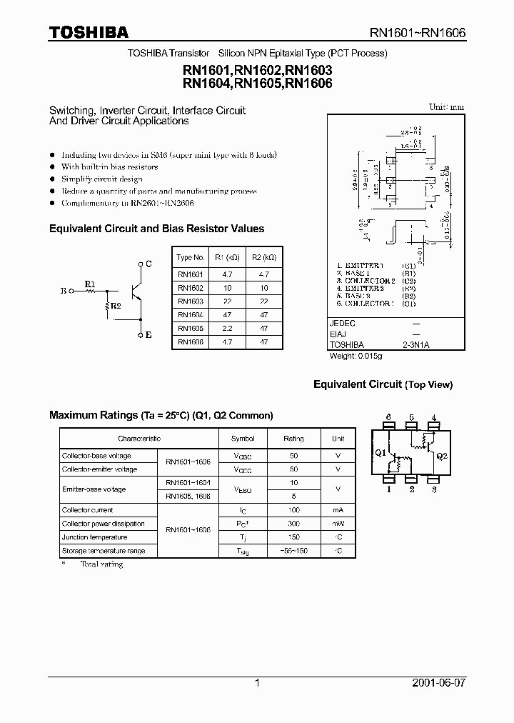 RN1604_23473.PDF Datasheet Download --- IC-ON-LINE