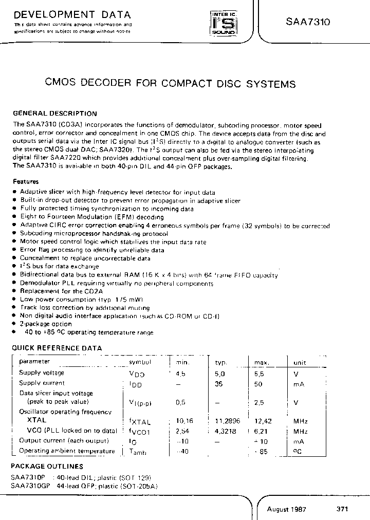 SAA7310_193972.PDF Datasheet