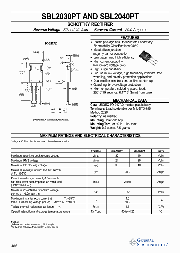 SBL2040PT_156343.PDF Datasheet