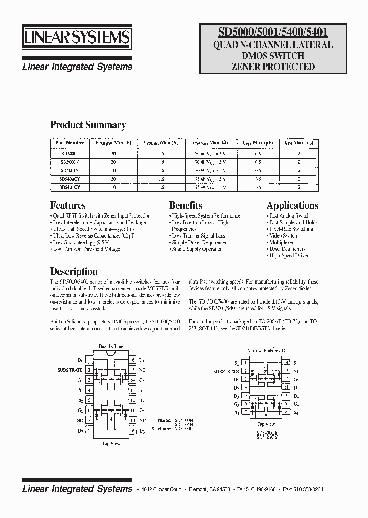 SD5400_183881.PDF Datasheet Download --- IC-ON-LINE