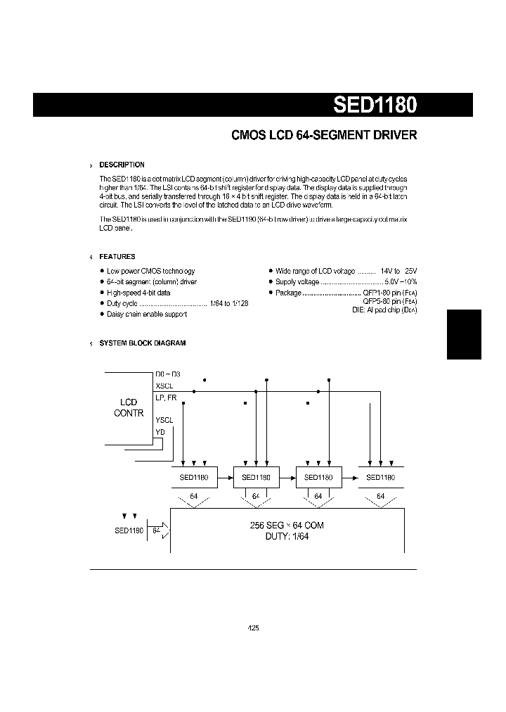 SED1180_119925.PDF Datasheet Download --- IC-ON-LINE