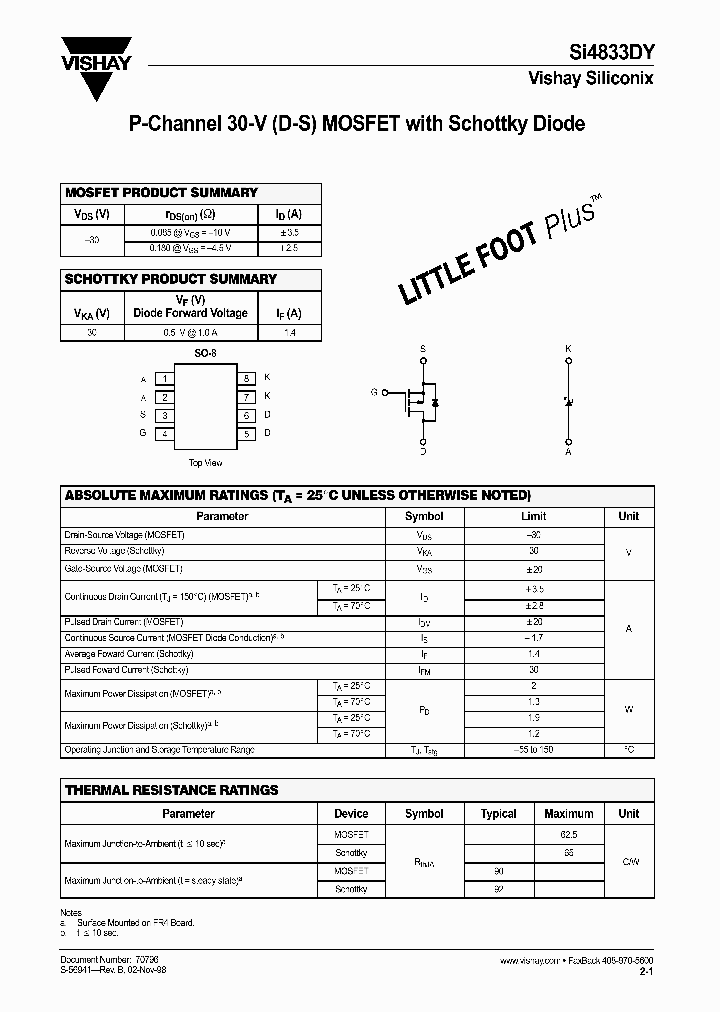 SI4833DY_126664.PDF Datasheet