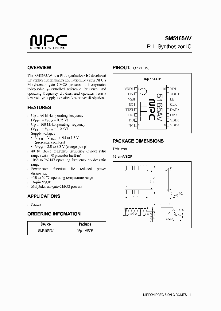 SM5165_96905.PDF Datasheet