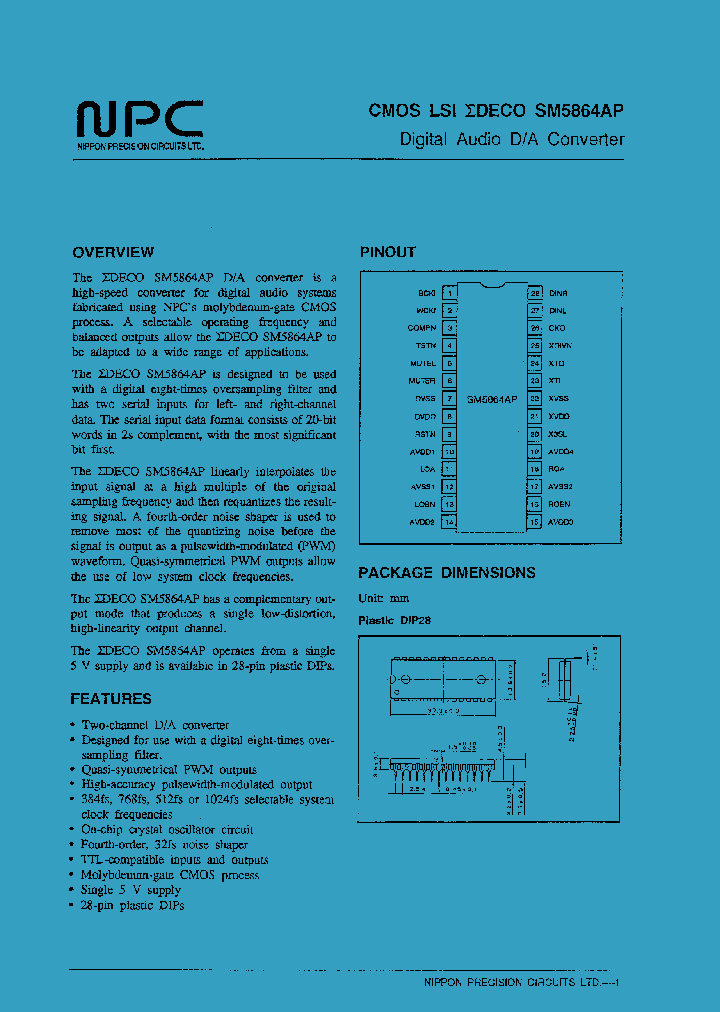 SM5864AP_184449.PDF Datasheet