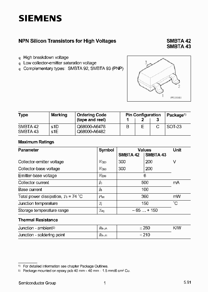 SMBTA43_43389.PDF Datasheet