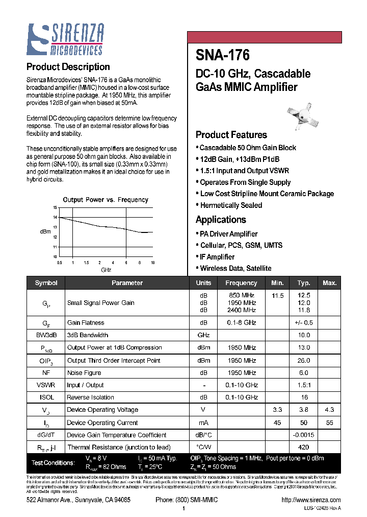 SNA-176_181782.PDF Datasheet