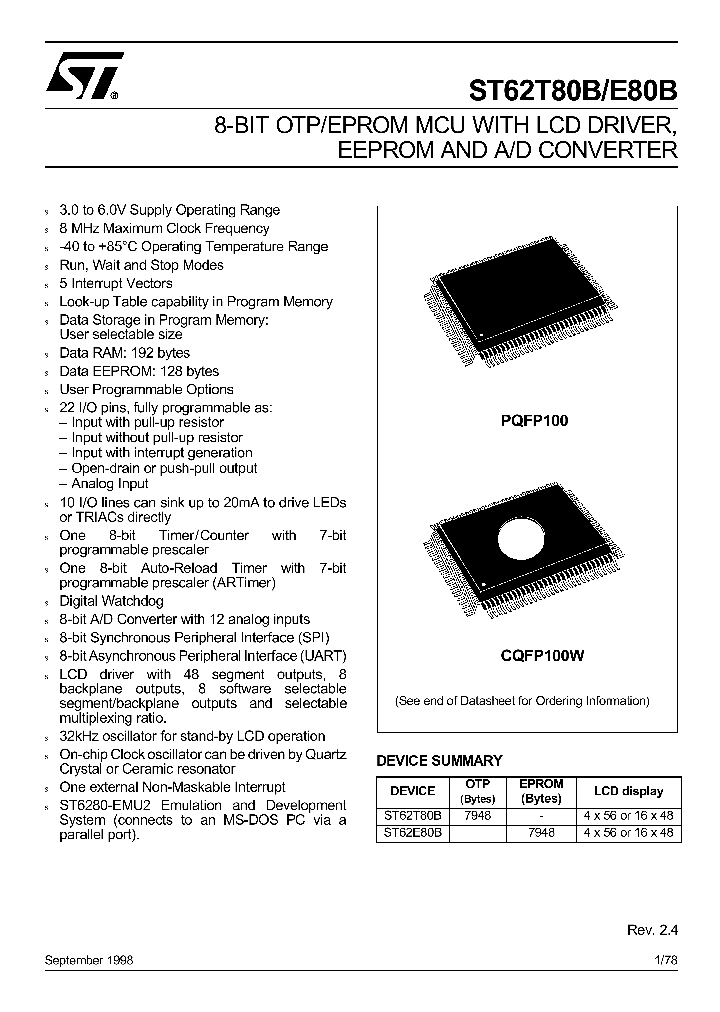 ST6280_133892.PDF Datasheet