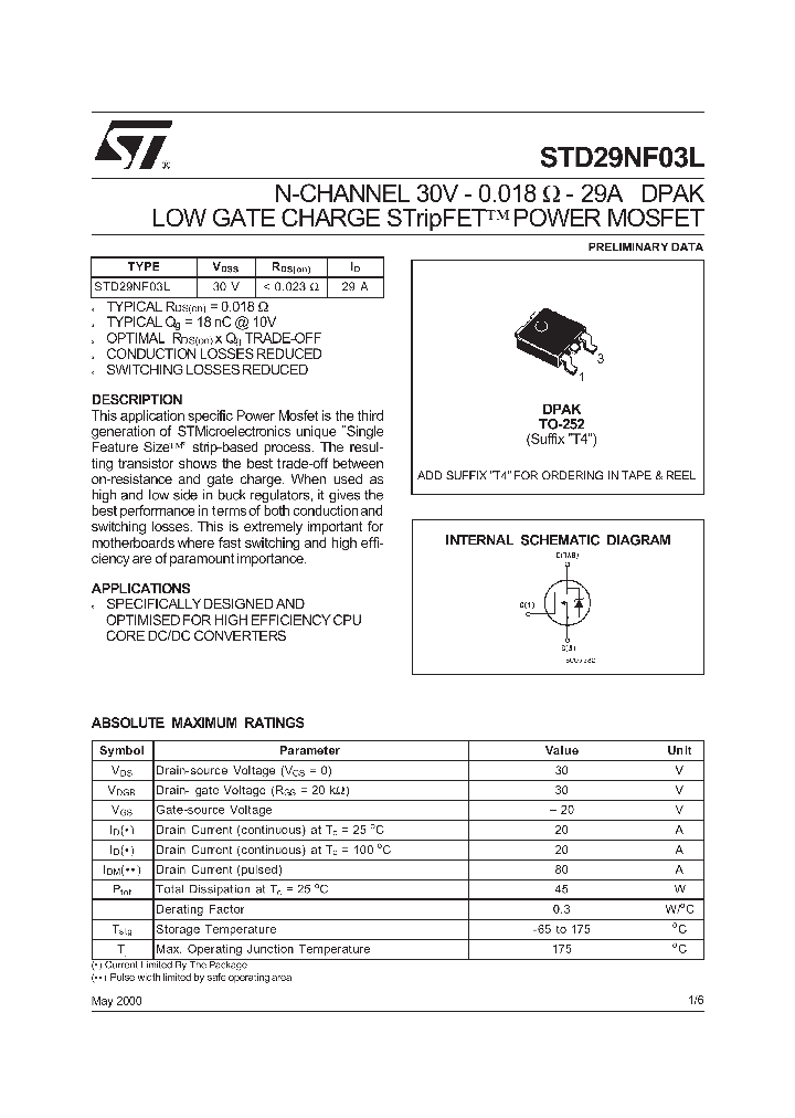 STD29NF03L_129804.PDF Datasheet