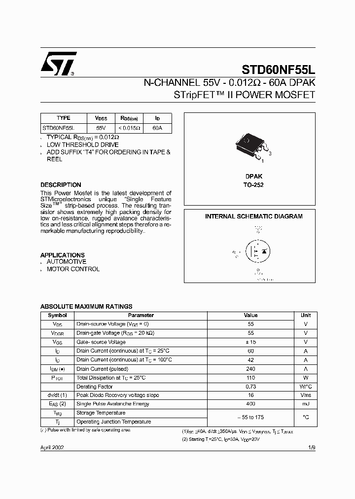 STD60NF55L_70777.PDF Datasheet