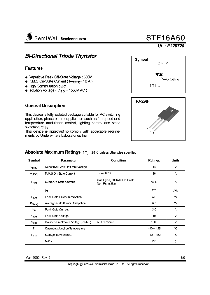 STF16A60_69328.PDF Datasheet