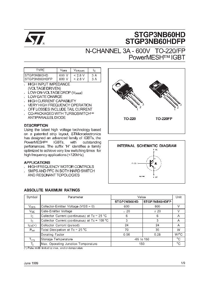 STGP3NB60HD_77094.PDF Datasheet