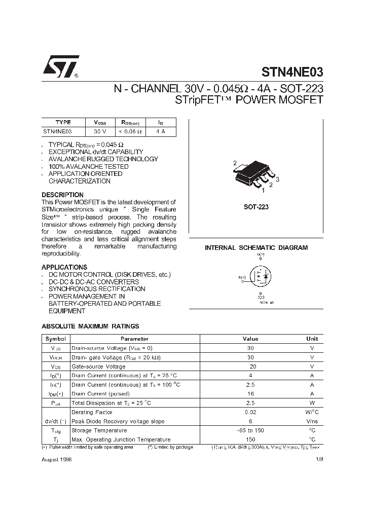 STN4NE03_109751.PDF Datasheet