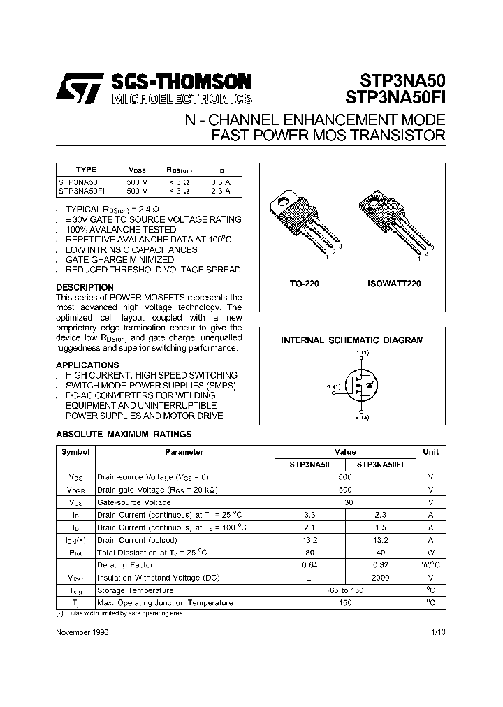 STP3NA50_153716.PDF Datasheet