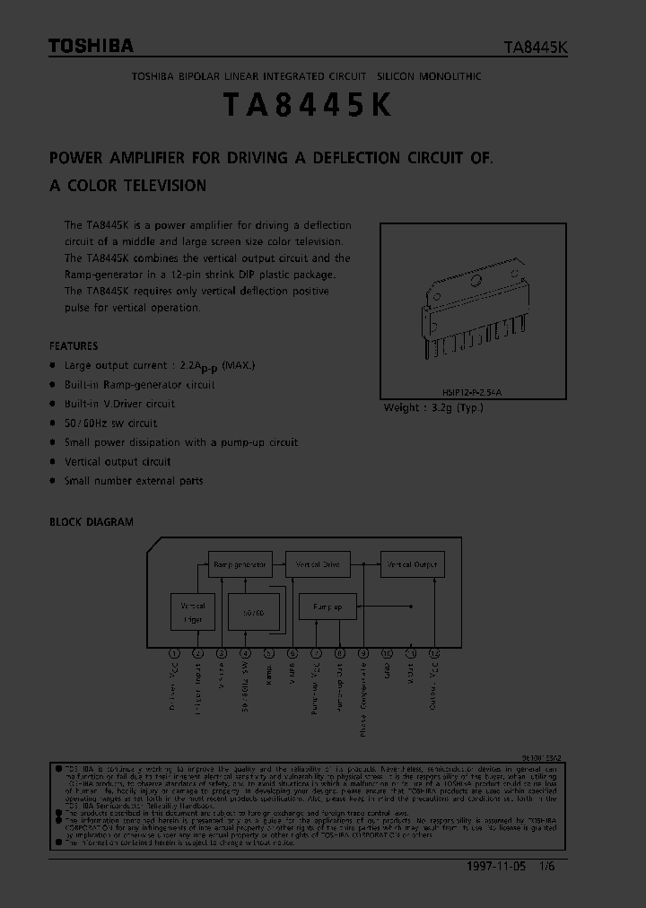 TA8445K_174221.PDF Datasheet Download --- IC-ON-LINE