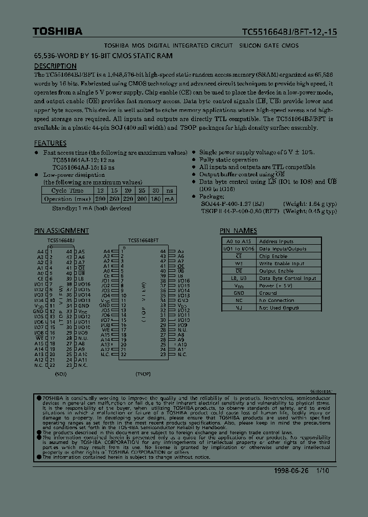 TC551664BFT-12_114713.PDF Datasheet