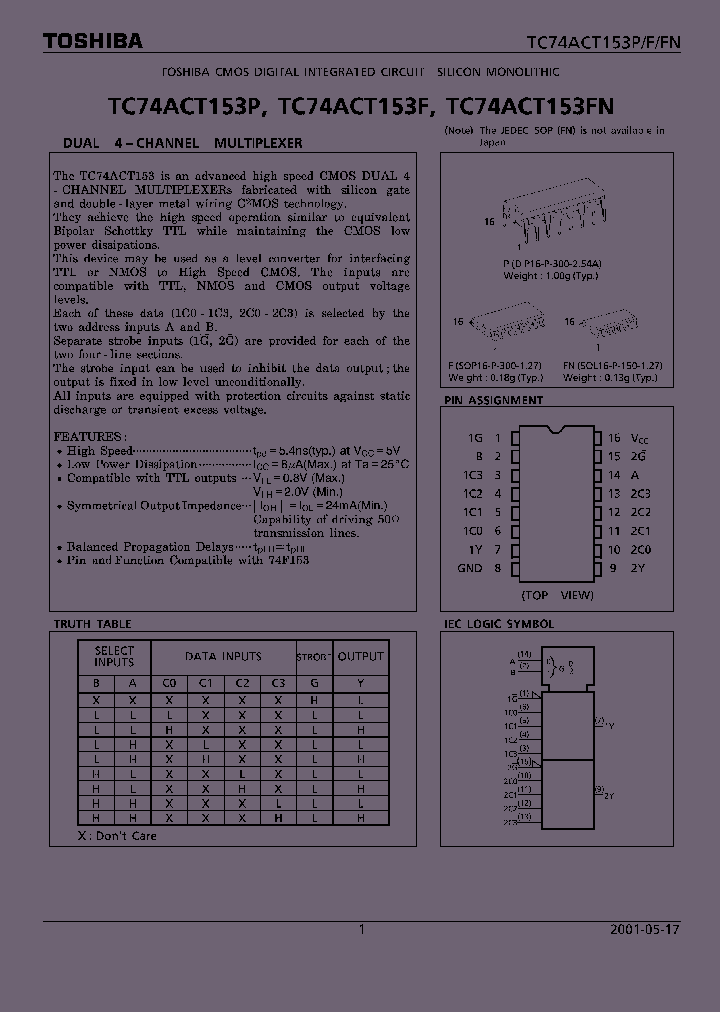 TC74ACT153F_95690.PDF Datasheet