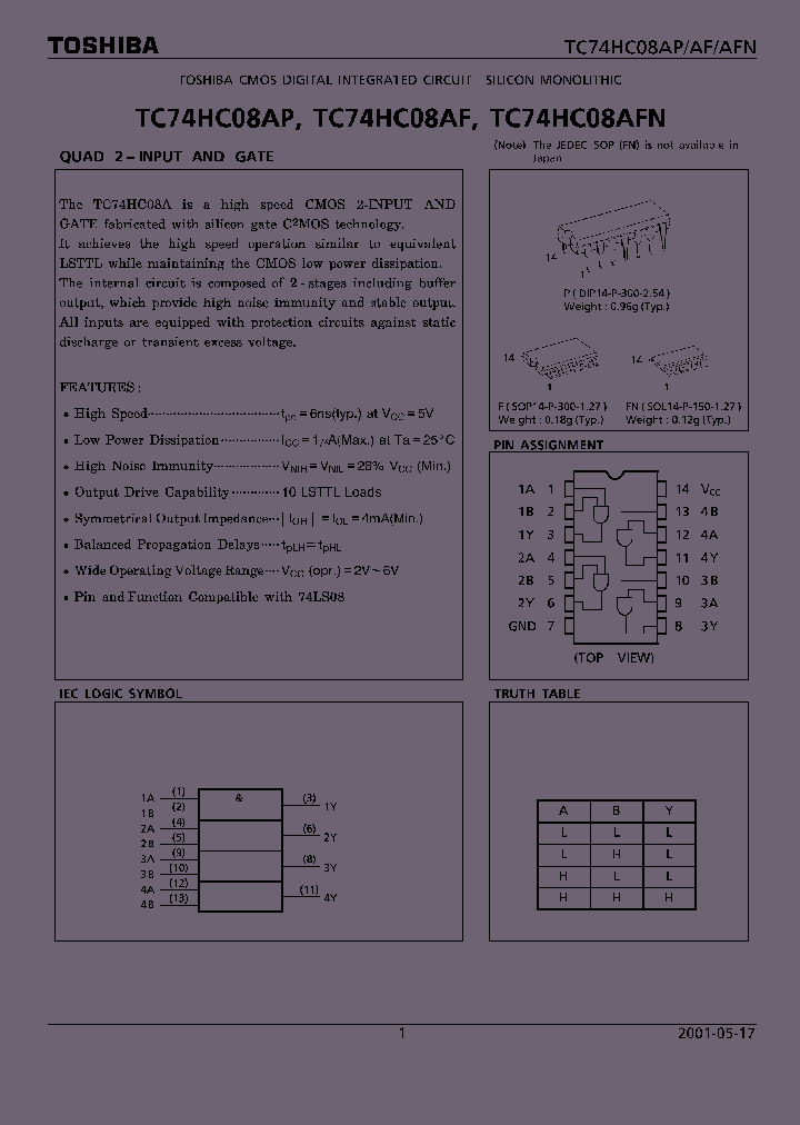 TC74HC08AF_18507.PDF Datasheet