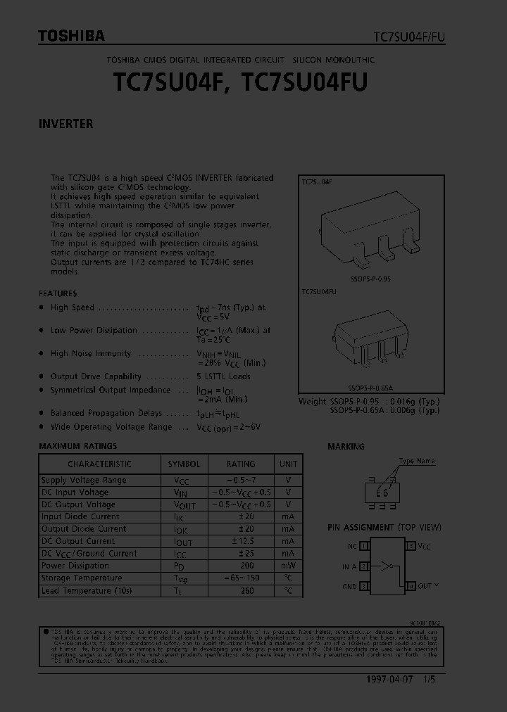 TC7SU04_110949.PDF Datasheet