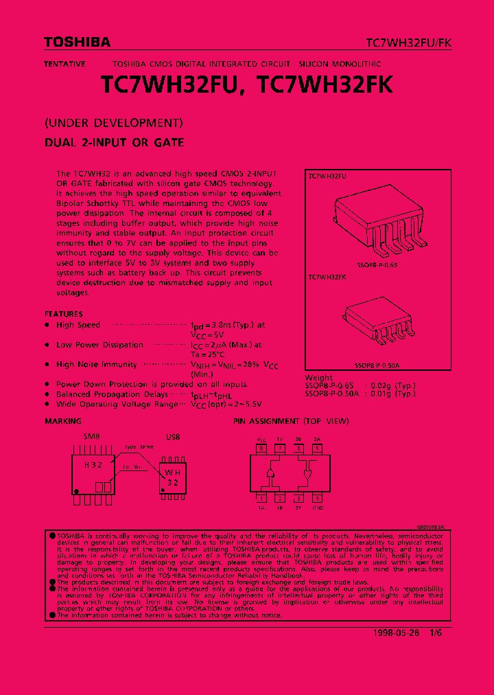 TC7WH32FK_118056.PDF Datasheet