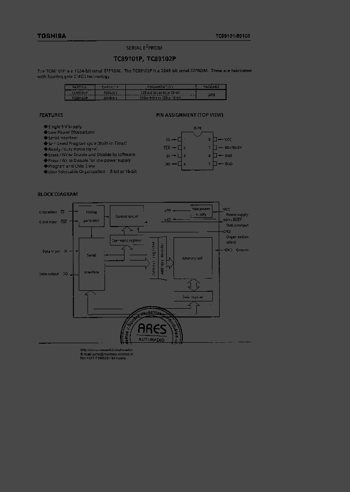 TC89101_70794.PDF Datasheet Download --- IC-ON-LINE