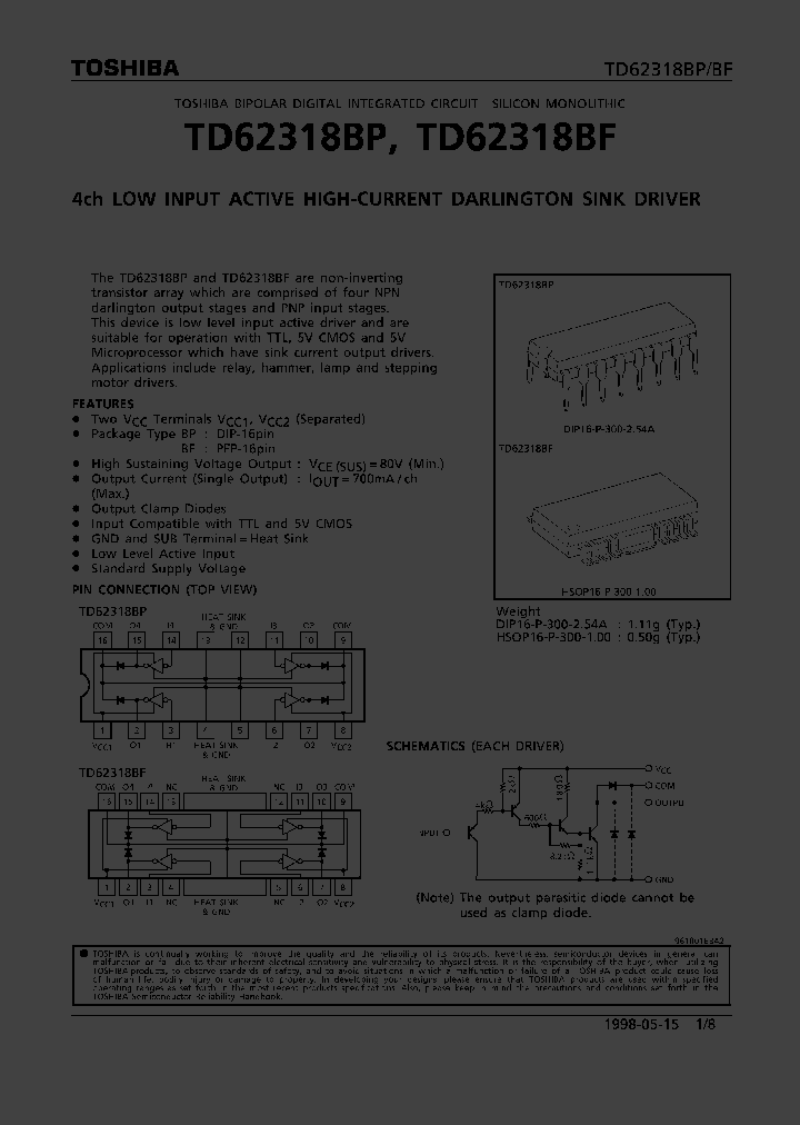 TD62318BF_38831.PDF Datasheet Download --- IC-ON-LINE