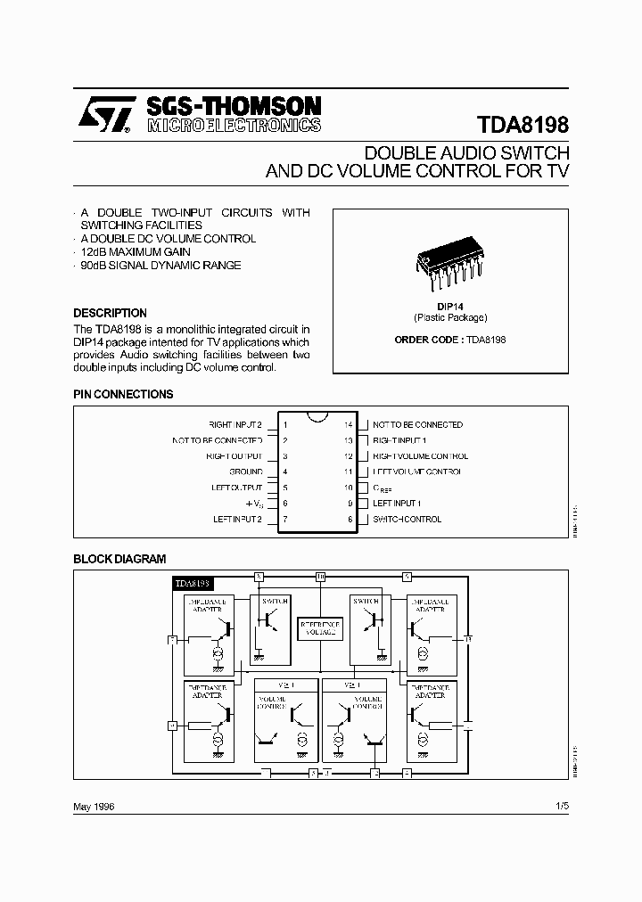 TDA8198_125398.PDF Datasheet