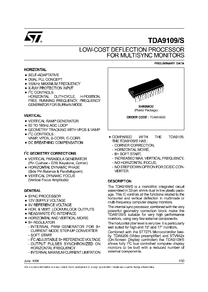 TDA9109_11406.PDF Datasheet