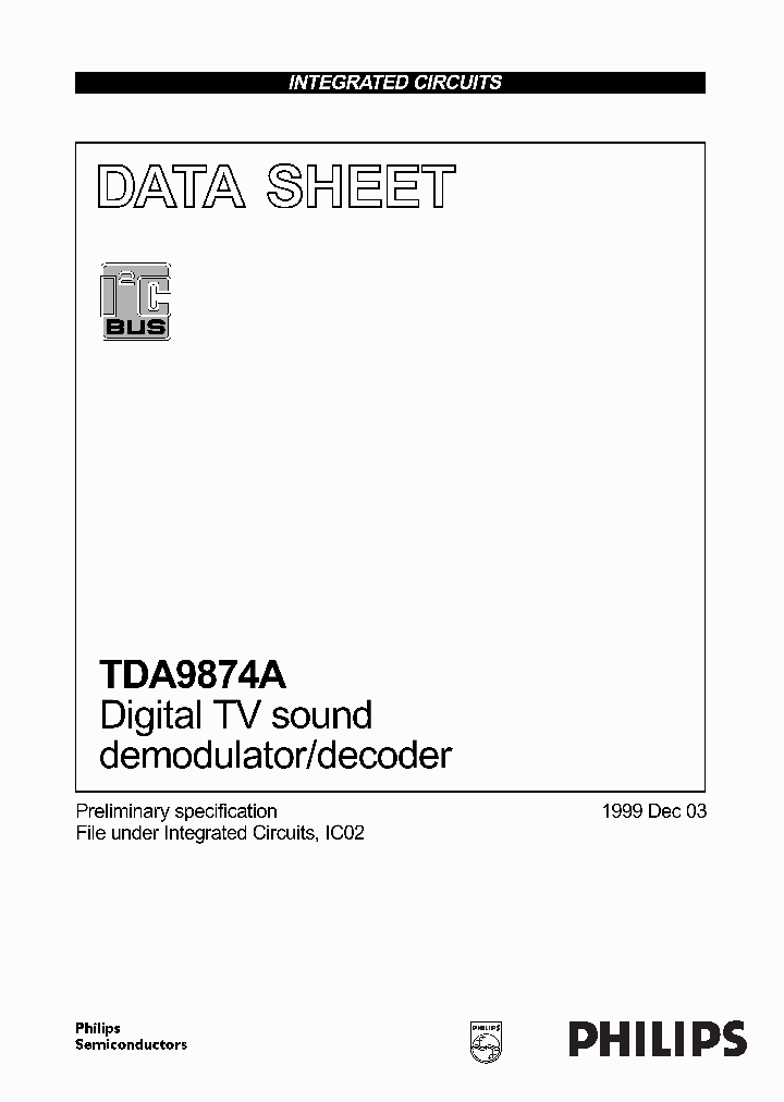 TDA9874A_37075.PDF Datasheet Download --- IC-ON-LINE