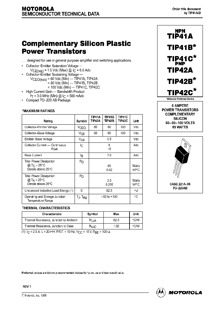 Tip41c Datasheet Pdf Pinout Plastic Power Transistors vrogue.co