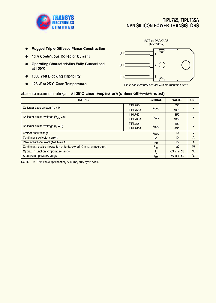 TIPL765_69148.PDF Datasheet