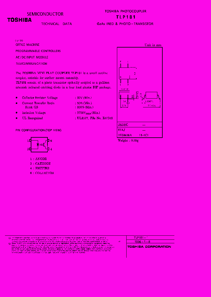 TLP181_149833.PDF Datasheet Download