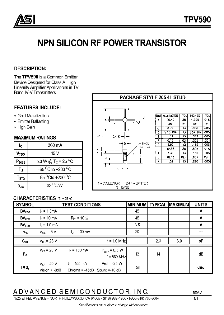 TPV590_58449.PDF Datasheet