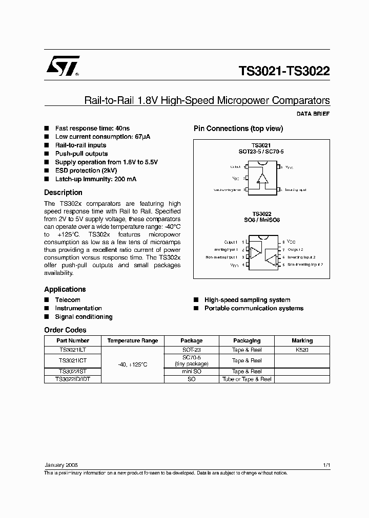TS3021_42764.PDF Datasheet Download --- IC-ON-LINE