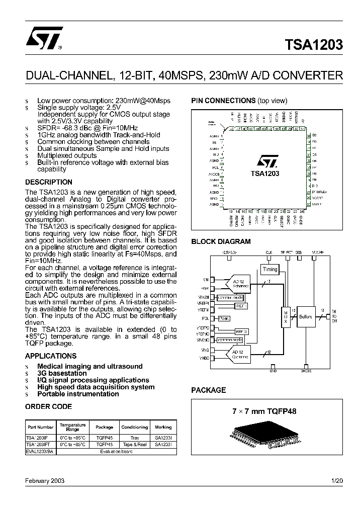 TSA1203_63373.PDF Datasheet