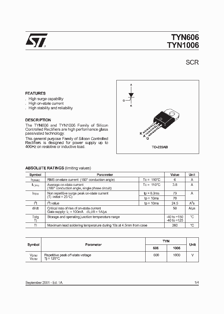 TYN1006_61847.PDF Datasheet