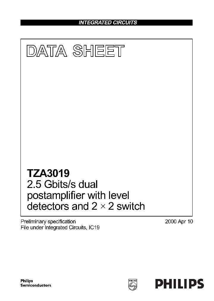TZA3019_41401.PDF Datasheet